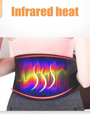 USB Electric Heating Belt Tourmalin Infrared Back Waist Massage Support Brace Band Warmer Relief Pain Belly Thermal Heat Pad - Problems Solved