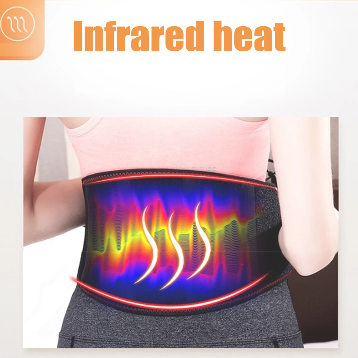 USB Electric Heating Belt Tourmalin Infrared Back Waist Massage Support Brace Band Warmer Relief Pain Belly Thermal Heat Pad - Problems Solved