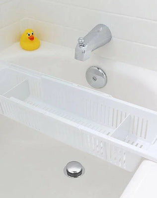 Bathtub Caddy Tray Basket Retractable Multifunction Bathroom Storage Bracket Drain Shelf Rack Bath Toys Organizer For Bathroom - Problems Solved