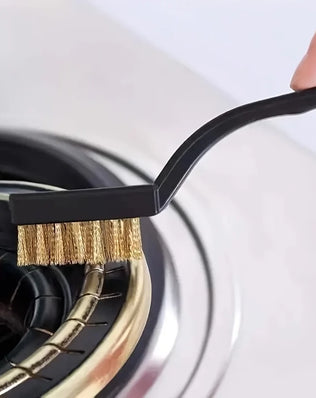 3pcs/gas stove cleaning brush stove range hood cleaning brush household kitchen dead corner decontamination wire brush - Problems Solved