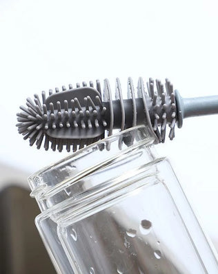 Silicone Milk Bottle Brush Cup Scrubber Glass Cleaner Kitchen - Problems Solved