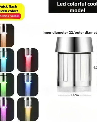 Bathroom LED Colorful Light-up Faucet Glow Water Saving Faucet Color-changing Temperature Control Nozzle Kitchen Accessories - Problems Solved