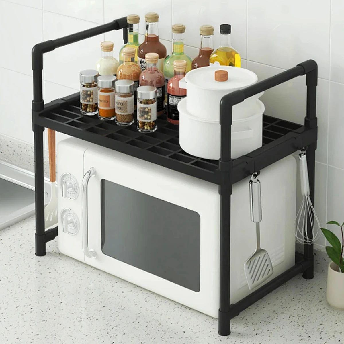 Kitchen Storage Rack Microwave Shelf Condiment Organizer Shelf - Problems Solved