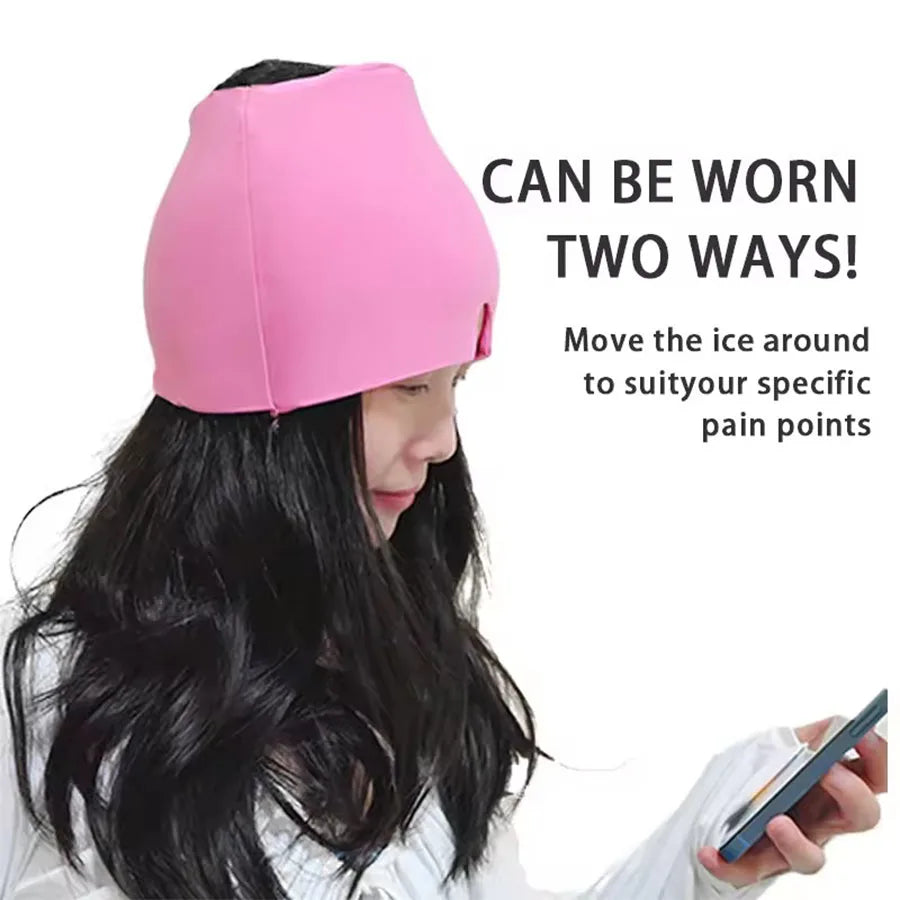 Migraine Relief Hat headache hat Gel Hot Cold Therapy Ice Cap For Relieve Pain Ice Hat Eye Mask Stress Pressure Pain Relief - Problems Solved