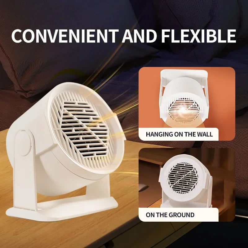 Heating and Cooling Small Heater Home Bedroom Dormitory Office Energy Saving Safety Quiet Rotating Shaking Head Electric Heater - Problems Solved