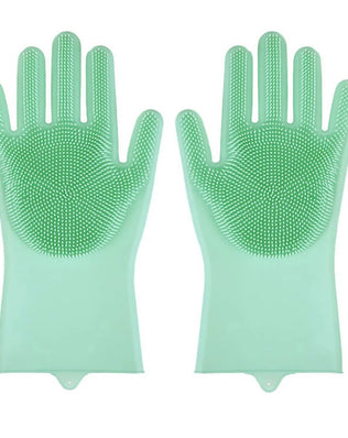 Pet Grooming Cleaning Gloves Dog Cat Bathing Shampoo Glove Scrubber Magic Dishwashing Cleanner Sponge Silicon Hair Removal Glove - Problems Solved