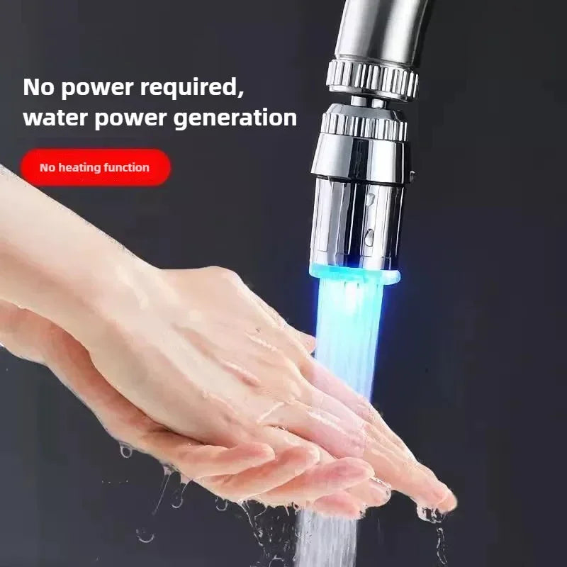 Bathroom LED Colorful Light-up Faucet Glow Water Saving Faucet Color-changing Temperature Control Nozzle Kitchen Accessories - Problems Solved