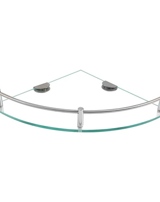 B97A-Bathroom Shelves, Bathroom Glass Corner Shelf Triangle Wall Mounted ,Tempered Glass Shelf For Storing Shower Gel/Soap - Problems Solved