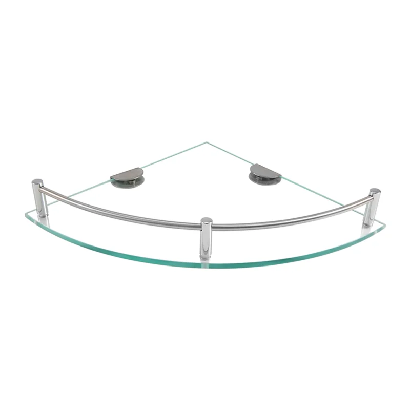 B97A-Bathroom Shelves, Bathroom Glass Corner Shelf Triangle Wall Mounted ,Tempered Glass Shelf For Storing Shower Gel/Soap - Problems Solved