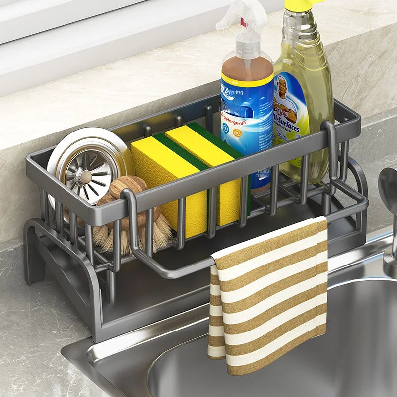 Kitchen Shelf Cleaning Cloth Storage Draining Rack Household Detergent Sponge Rack Water Sink Water Sink Water Sink Artifact - Problems Solved
