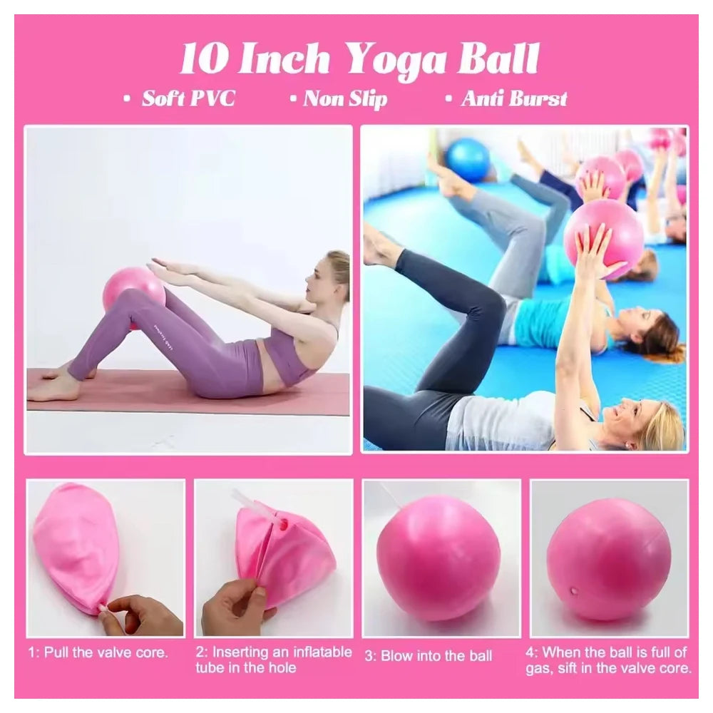 Pilates Yoga Set 13 Piece Home Pilates Kit for Women Pilates Equipment Toning Fitness Essentials Starter Set Accessories - Problems Solved