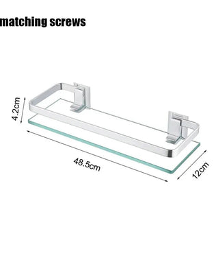 Glass Shelf Bathroom Items Bore Storage Shower Organiser Accessories Organizers Wall Shelves Hardware Fixture Home Improvement - Problems Solved