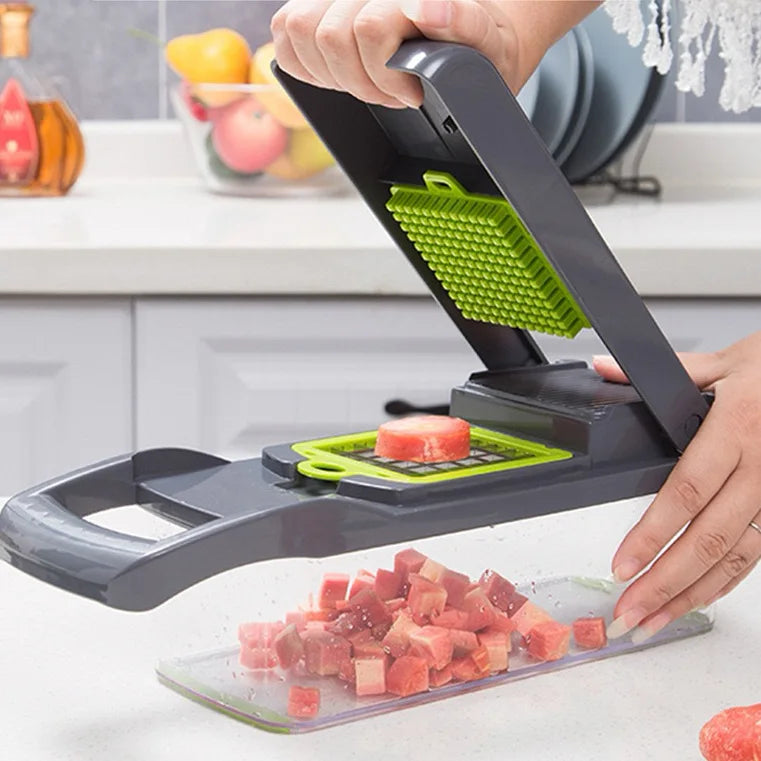 Kitchen artifact, vegetable cutting artifact, multifunctional slicer, slicer, slicer, kitchen utensil - Problems Solved
