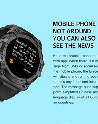 Smart Watch Fitness Bracelet Sport Pedometer Control Music BT Connection Clock Alarm Weather Message Smartwatch FD68S Y56 - Problems Solved