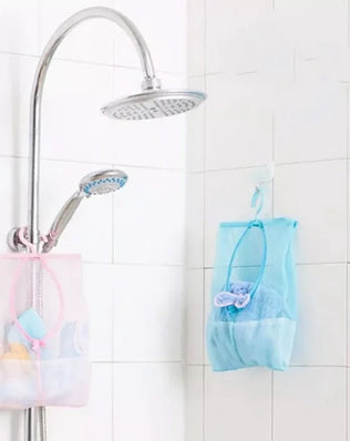 Bathroom Kids Toys Storage Bag Multifunctional Mesh Net Bag Makeup Organizer Drying Rack Balcony Socks Clothes Storage Basket - Problems Solved