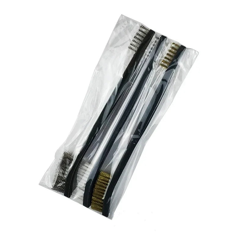 Cleaning Tool Double-end Mini Wire Brush Set Stainless Steel Brass Nylon Cleaning Polishing Detail Metal Rust Brush - Problems Solved