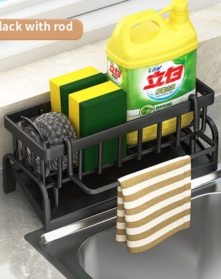 Kitchen Shelf Cleaning Cloth Storage Draining Rack Household Detergent Sponge Rack Water Sink Water Sink Water Sink Artifact - Problems Solved
