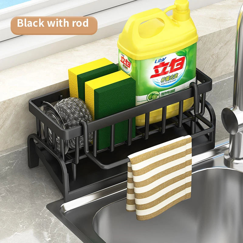 Kitchen Shelf Cleaning Cloth Storage Draining Rack Household Detergent Sponge Rack Water Sink Water Sink Water Sink Artifact - Problems Solved