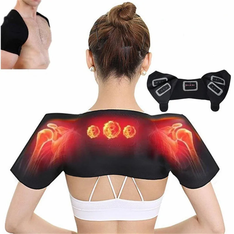 Tourmaline Self-heating Heat Therapy Pad Shoulder Protector Support Brace Pain Relief Health Care Magnet Heated Belt - Problems Solved