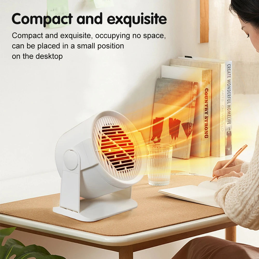 Heating and Cooling Small Heater Home Bedroom Dormitory Office Energy Saving Safety Quiet Rotating Shaking Head Electric Heater - Problems Solved