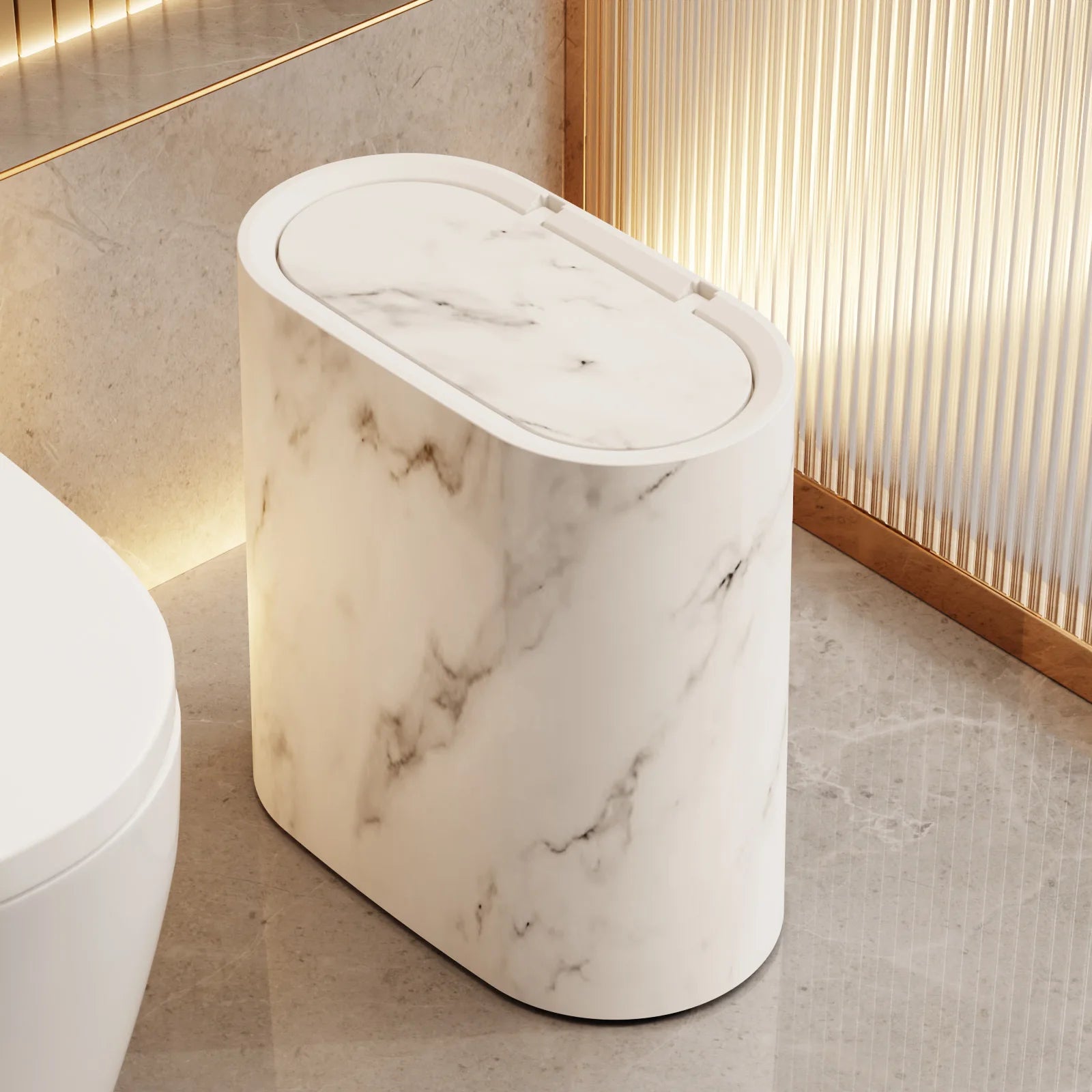 Bathroom Toilet Hotel B&B With Lid Kitchen Living Room Sandwich Trash Can Lid Multi-purpose Modern Toilet Hygienic Sandwich - Problems Solved