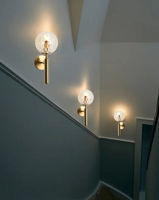 Nordic bathroom mirror front light simple glass wall lamp E14 living room bedroom modern background stair hotel aisle light - Problems Solved