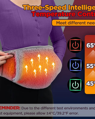 Electric Heating Abdomen Belt with Hand Warmer 3 Temp Levels Waist Warming Pad for Menstrual Relief Winter Health Care for Women - Problems Solved