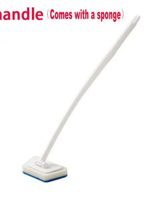 Problems Solved bathroom sponge cleaning brush with long handle, multi-functional tool for easy scrubbing and cleaning.