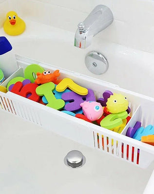 Bathtub Caddy Tray Basket Retractable Multifunction Bathroom Storage Bracket Drain Shelf Rack Bath Toys Organizer For Bathroom - Problems Solved