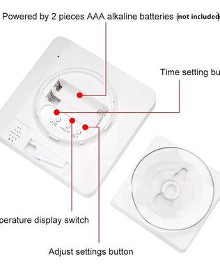 Digital Bathroom Wall Clock Shower Timer Waterproof For Water Spray LCD Screen Watch Temperature Humidity Clock For Shower Room - Problems Solved