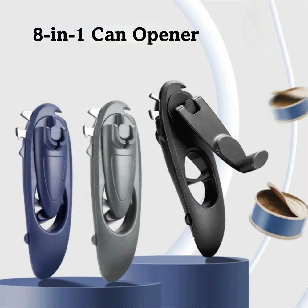 Kitchen Gadgets 8 in 1 Can Opener Multifunction Manual Jar - Problems Solved