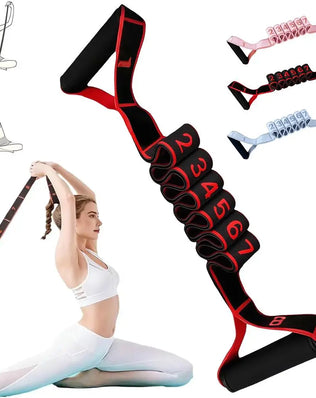 Fitness Resistance Band For Yoga Pilates Stretching Fitness Training 8 Adjustable Resistance Level Digital Marking Fitness Suppl - Problems Solved