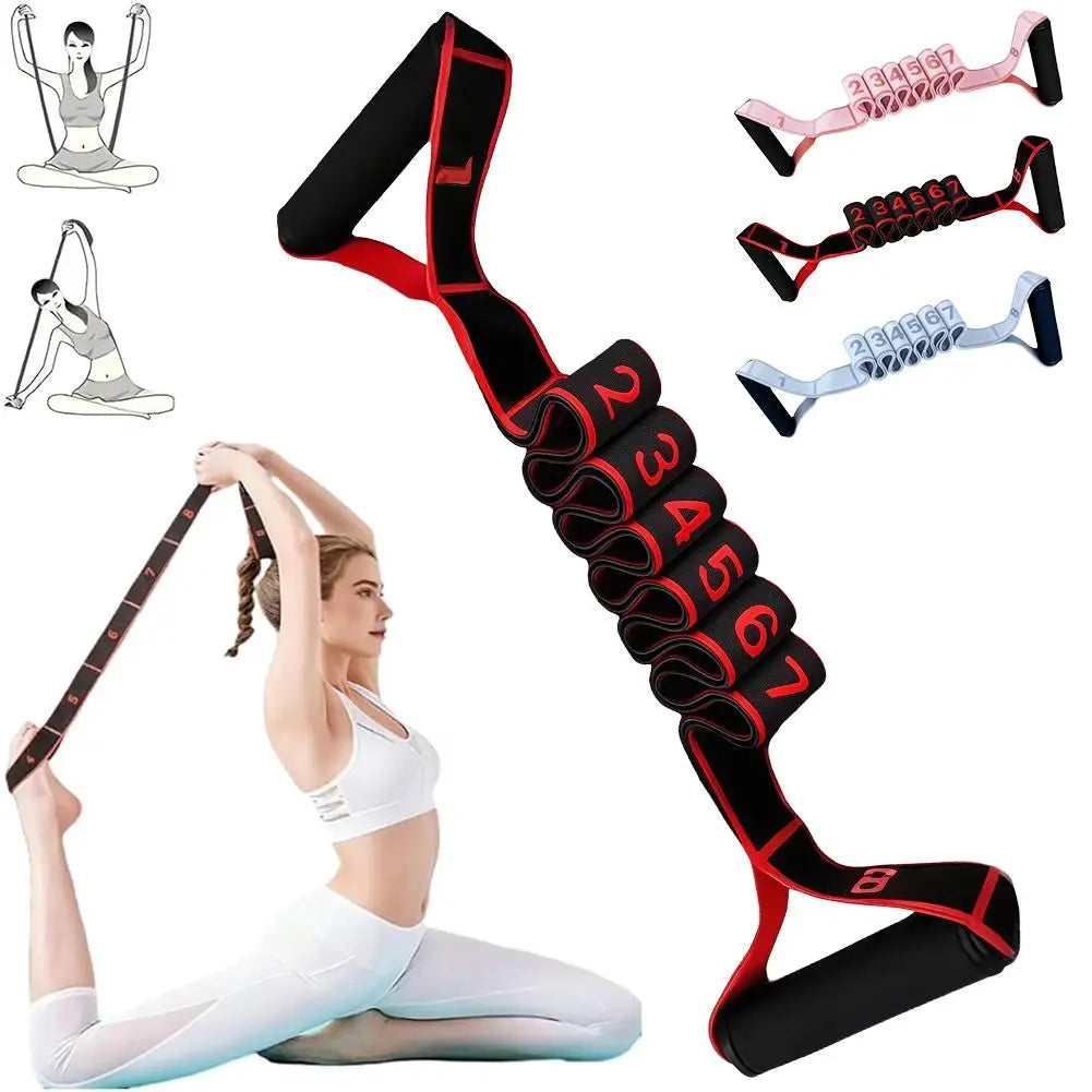 Fitness Resistance Band For Yoga Pilates Stretching Fitness Training 8 Adjustable Resistance Level Digital Marking Fitness Suppl - Problems Solved