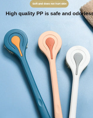 Bathroom Body Brush Kit with Long Handle: Soft-Hair Brush - Problems Solved