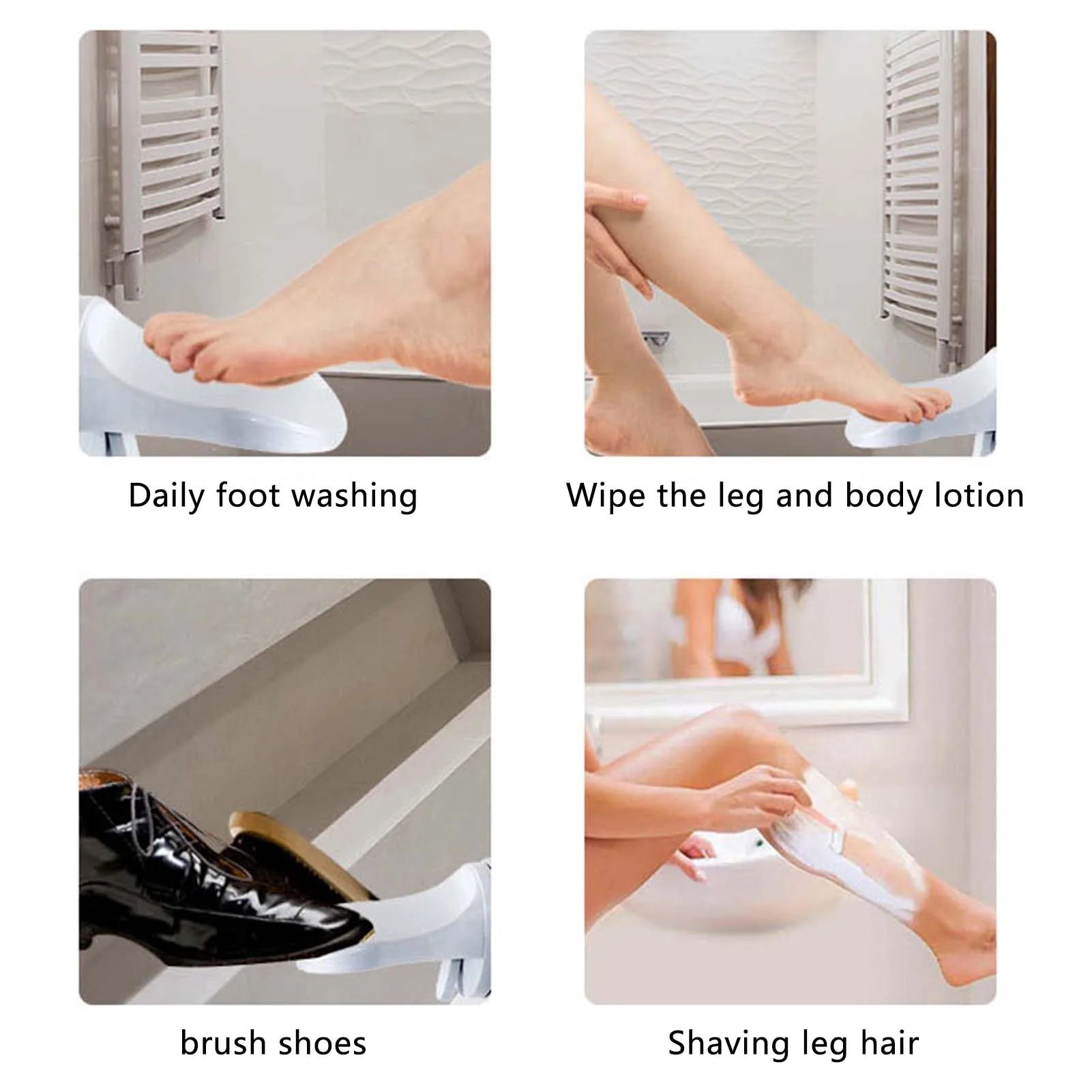Bathroom Shower Foot Mat Lightweight Home Accessories Foot Rest Suitable for Cutting Nails Brushing Shoes Pedal Bath Rug Safety - Problems Solved