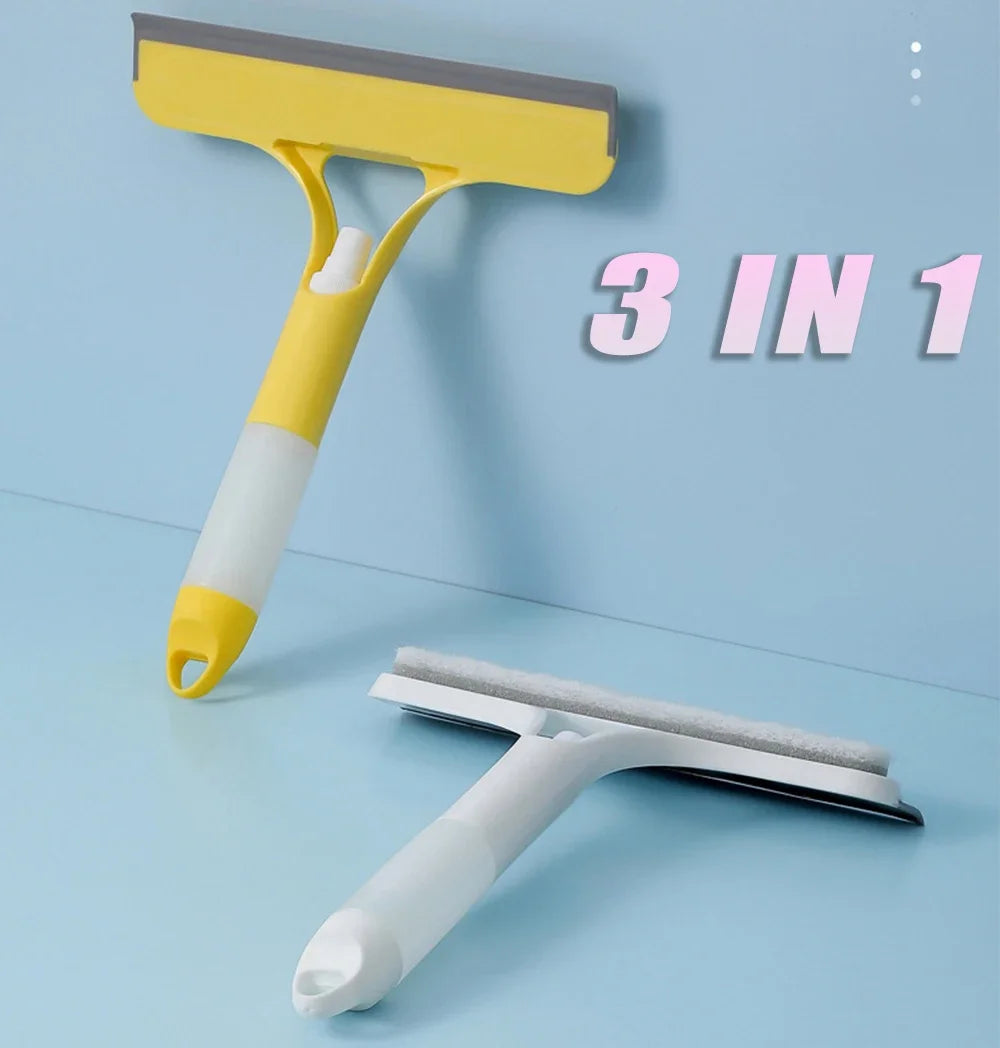 3 in 1 Window Cleaning Squeegee Multi Function with Spray Bottle - Problems Solved