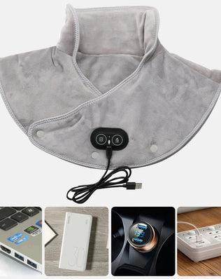 Electric Heating Shoulder Neck Pad Soft Comfortable Thermal Compress Cervical Shawl USB Heated Back Warm Wrap Tool Relief Fatigu - Problems Solved