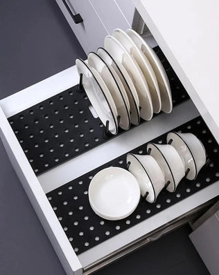 Kitchen Organizer Dish Drying Rack Telescopic Plate Bowl Stand - Problems Solved