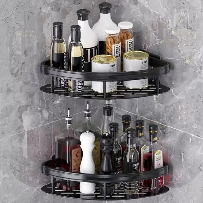 2PCS Bathroom Storage Rack, Bathroom Shelves, No-Drill - Problems Solved