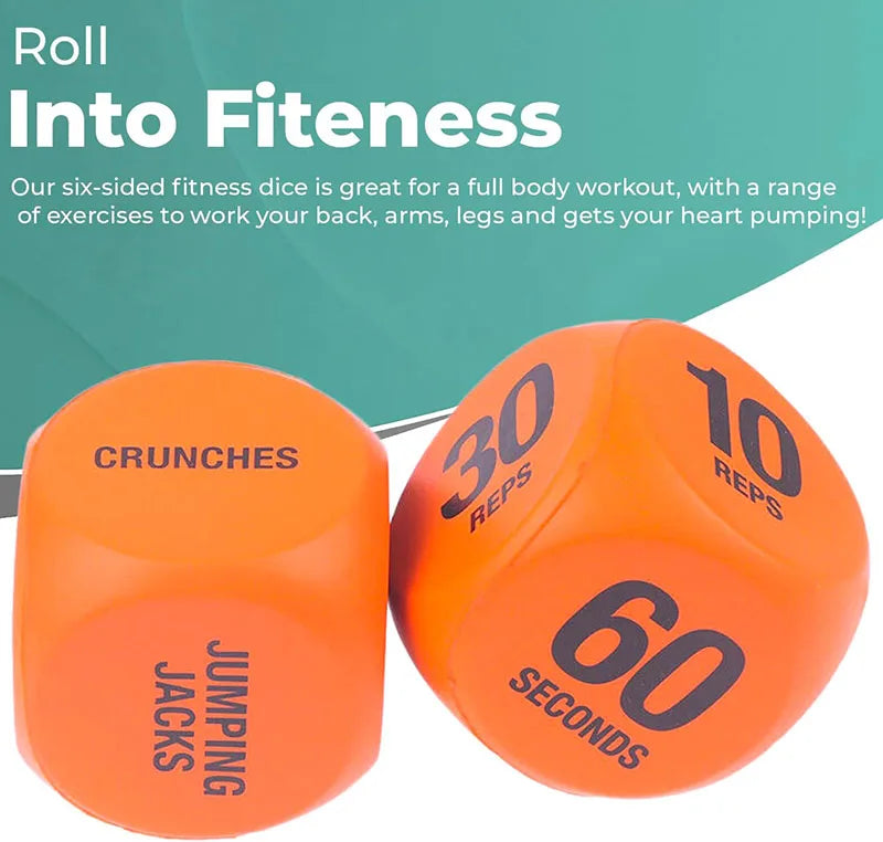 2pk Fitness Exercise Dice for Cardio HIIT Exercise Classes  Fun Fitness Dice Convenient Portable Gym Accessories Whole Body - Problems Solved