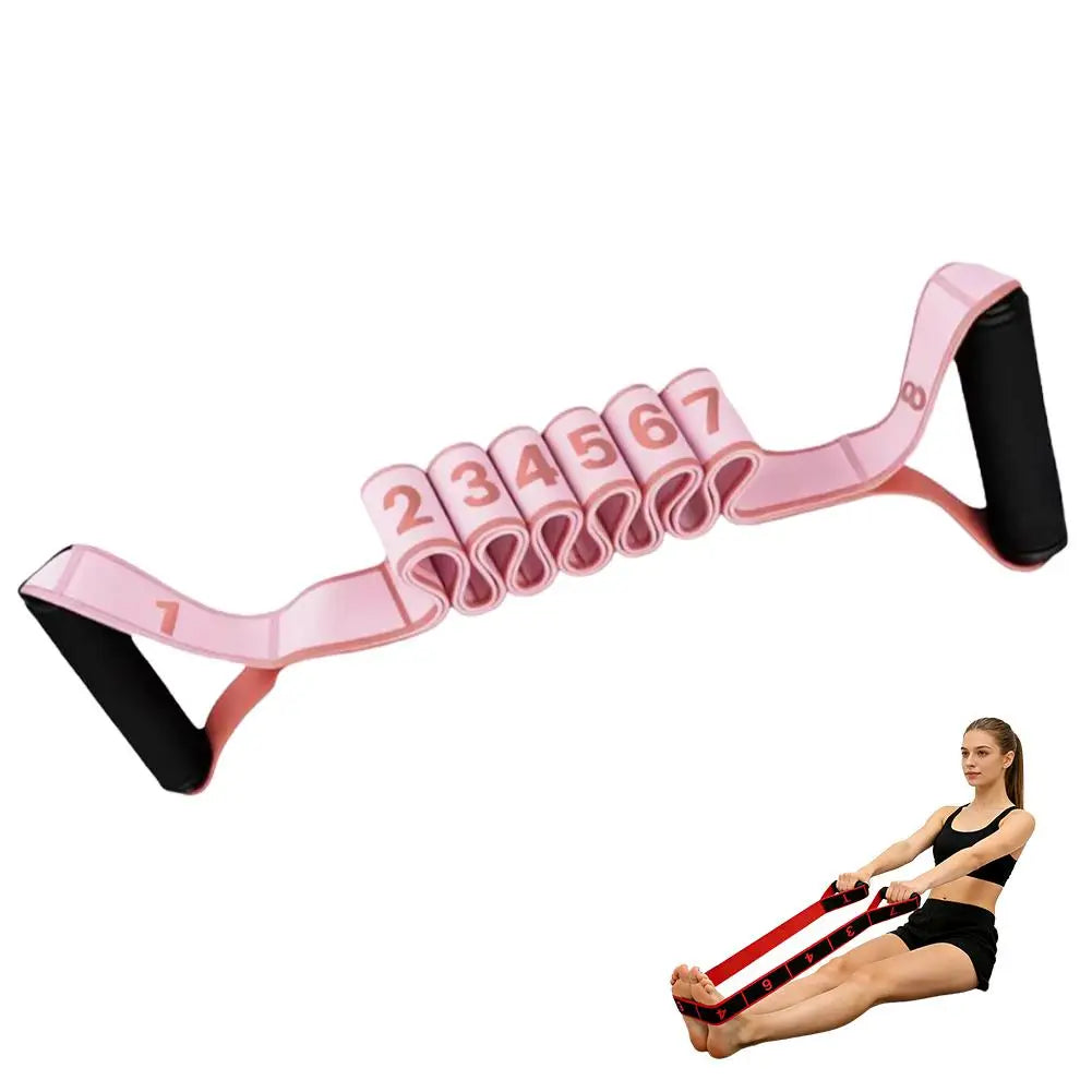 Fitness Resistance Band For Yoga Pilates Stretching Fitness Training 8 Adjustable Resistance Level Digital Marking Fitness Suppl - Problems Solved