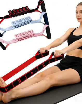 Fitness Resistance Band For Yoga Pilates Stretching Fitness Training 8 Adjustable Resistance Level Digital Marking Fitness Suppl - Problems Solved