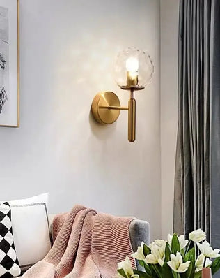 Nordic bathroom mirror front light simple glass wall lamp E14 living room bedroom modern background stair hotel aisle light - Problems Solved