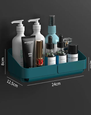 Bathroom  Kitchen Convenience Rack Shelf Makeup Storage Organizer Cosmetics Shampoo Rack Shower Shelf Wall Spice No Drilling - Problems Solved