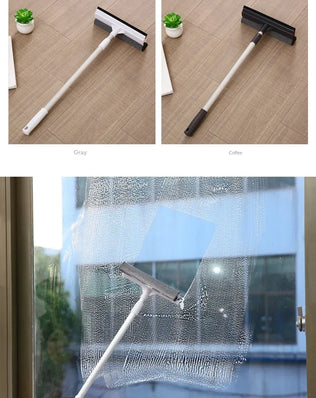 1PC Squeegee Window Cleaner 2 in 1 Retractable Pole Cleaning - Problems Solved