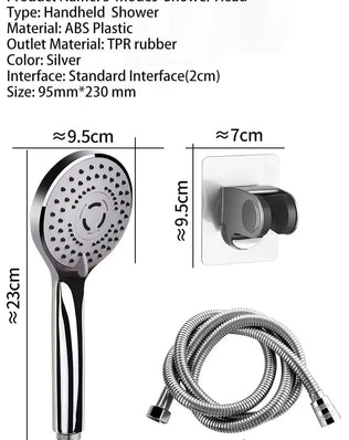 Bathroom Pressurized Hand Shower Package Accessories Shower Nozzle Large Water Output 5 Models Universal Adaptation Save Water - Problems Solved