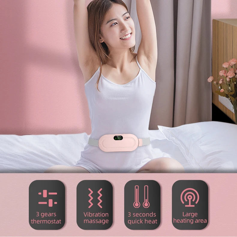 Palace-Style Heating Massage Belt 3 Temperature Settings+3-Second Rapid Heating Relieves Menstrual Cramps / Keeps  Warm in fall - Problems Solved