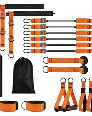 Pilates Bar Kit & Resistance Bands Multifunctional Pilates Bar Portable Yoga Pilates Stick Home Gym Strength Training Equipment - Problems Solved