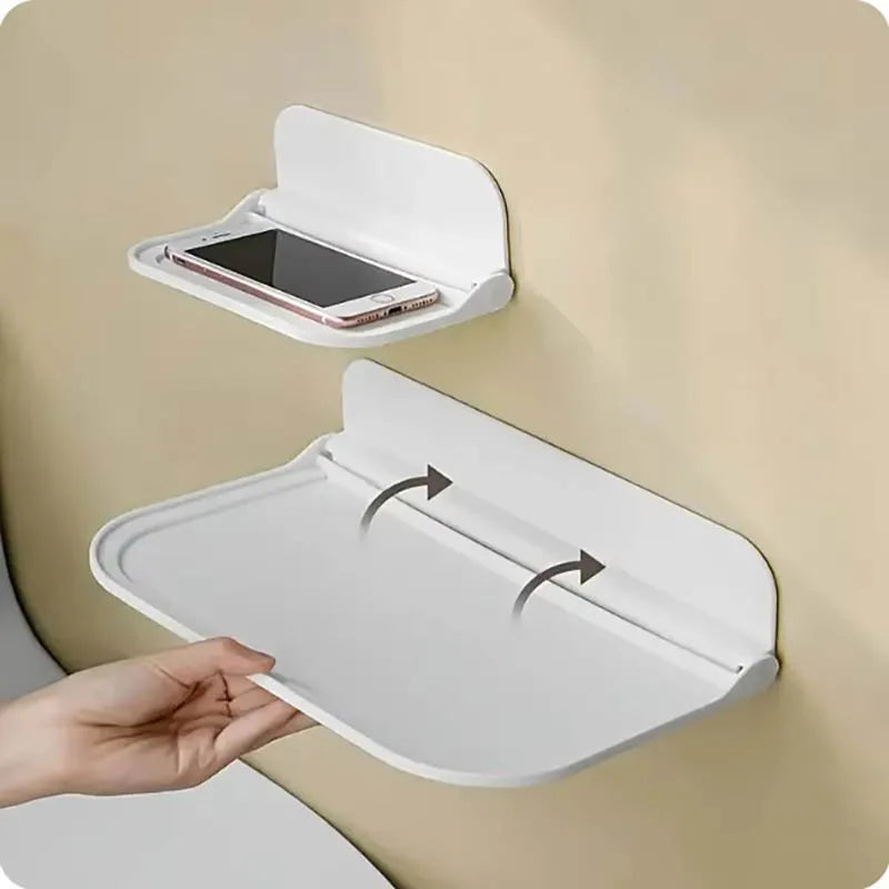 1PC Foldable Wall-mounted Shelf, For Bathroom, Toilet, Kitchen - Problems Solved