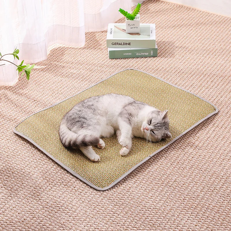 Summer Cooling Gel Pad for Dogs Cats Non Slip Pet Mat Heat Relief Washable Bamboo Bedding Indoor Outdoor Use - Problems Solved